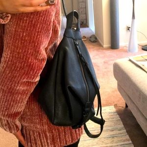 Rebecca Minkoff Julian black leather mini backpack